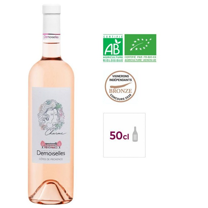 Perle de Roseline 2025 Méditerranée - Vin rosé de Provence-Alpes-Côte d'Azur - 50cl