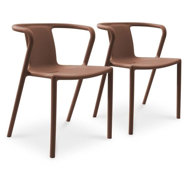 Lot composé de 2 fauteuils de jardin - CITY GARDEN - DIEGO-FT - Terracotta - Empilables Lot composé de 2 fauteuils de jardin - CITY GARDEN - DIEGO-FT - Terracotta - Empilables