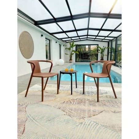 Lot composé de 2 fauteuils de jardin - CITY GARDEN - DIEGO-FT - Terracotta - Empilables