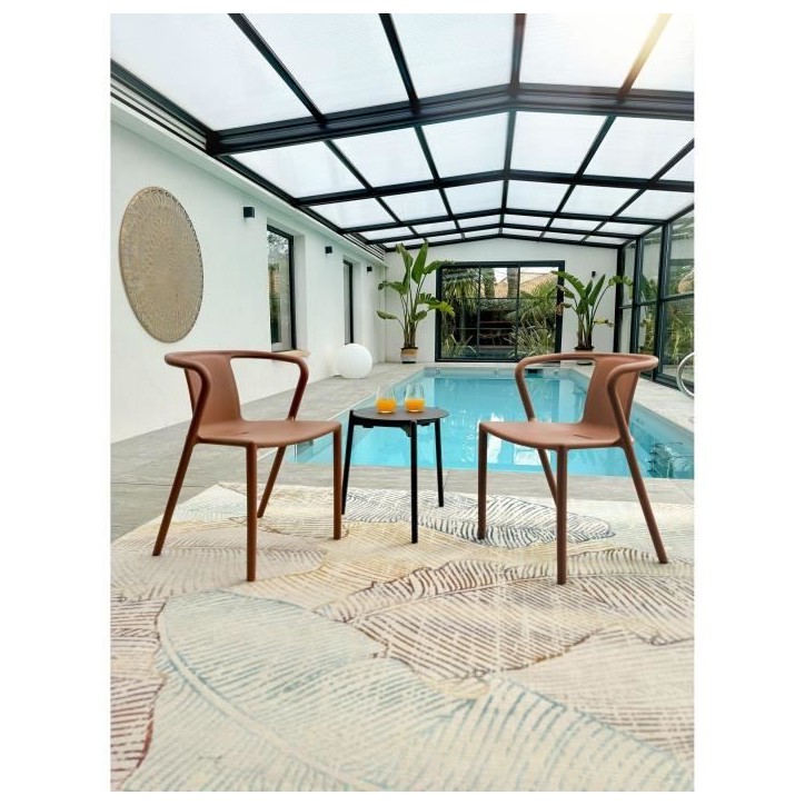 Lot composé de 2 fauteuils de jardin - CITY GARDEN - DIEGO-FT - Terracotta - Empilables Lot composé de 2 fauteuils de jardin - CITY GARDEN - DIEGO-FT - Terracotta - Empilables