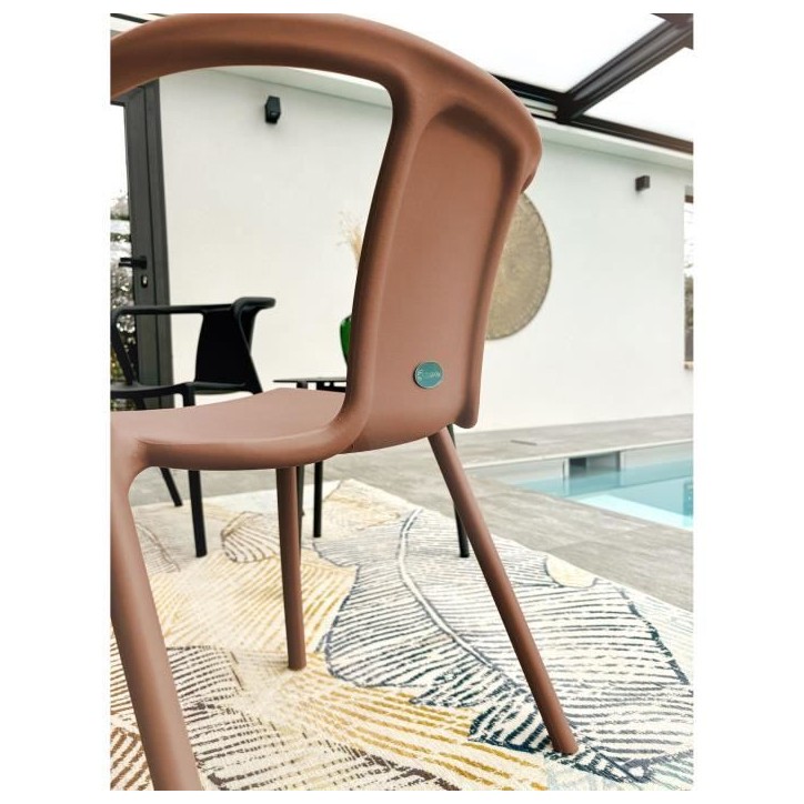 Lot composé de 2 fauteuils de jardin - CITY GARDEN - DIEGO-FT - Terracotta - Empilables Lot composé de 2 fauteuils de jardin - CITY GARDEN - DIEGO-FT - Terracotta - Empilables