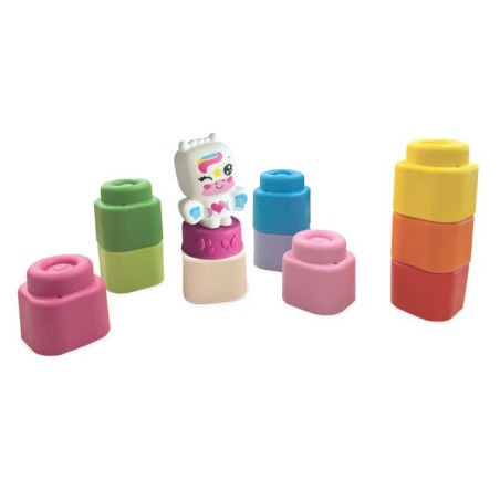 CLEMENTONI - Boîte Arc-en-ciel 10 cubes Clemmy et Licorne