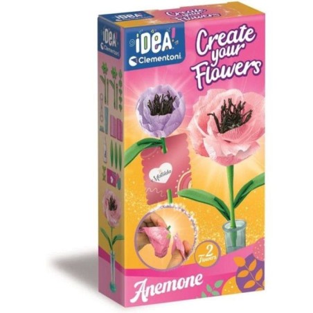 Crée tes fleurs - Anémone - Clementoni - Coffret de 2 fleurs a assem