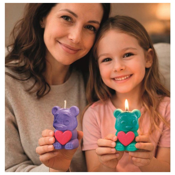 Crée tes bougies - Clementoni - Coffret de 2 bougies - Série Teddy Bear - a partir de 8 ans Crée tes bougies - Clementoni - Coffret de 2 bougies - Série Teddy Bear - a partir de 8 ans
