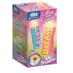Crée tes bougies - Clementoni - Coffret de 2 bougies - Série Message