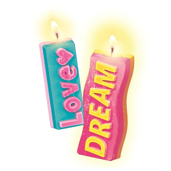 Crée tes bougies - Clementoni - Coffret de 2 bougies - Série Messages - a partir de 8 ans Crée tes bougies - Clementoni - Coffret de 2 bougies - Série Messages - a partir de 8 ans