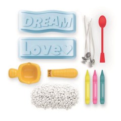 Crée tes bougies - Clementoni - Coffret de 2 bougies - Série Message