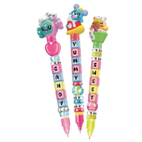 Crée tes Stylos - Clementoni - Mini atelier des Stylos - Coffret Foodies - 3 Stylos inclus et accessoires - Des 6 ans
