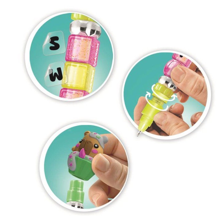 Crée tes Stylos - Clementoni - Mini atelier des Stylos - Coffret Foodies - 3 Stylos inclus et accessoires - Des 6 ans