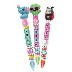 Crée tes Stylos - Clementoni - Mini atelier des Stylos - Coffret Lucky Charms - 3 Stylos inclus et accessoires - Des 6 ans