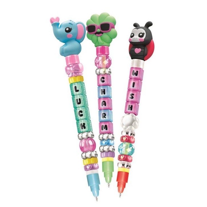 Crée tes Stylos - Clementoni - Mini atelier des Stylos - Coffret Lucky Charms - 3 Stylos inclus et accessoires - Des 6 ans