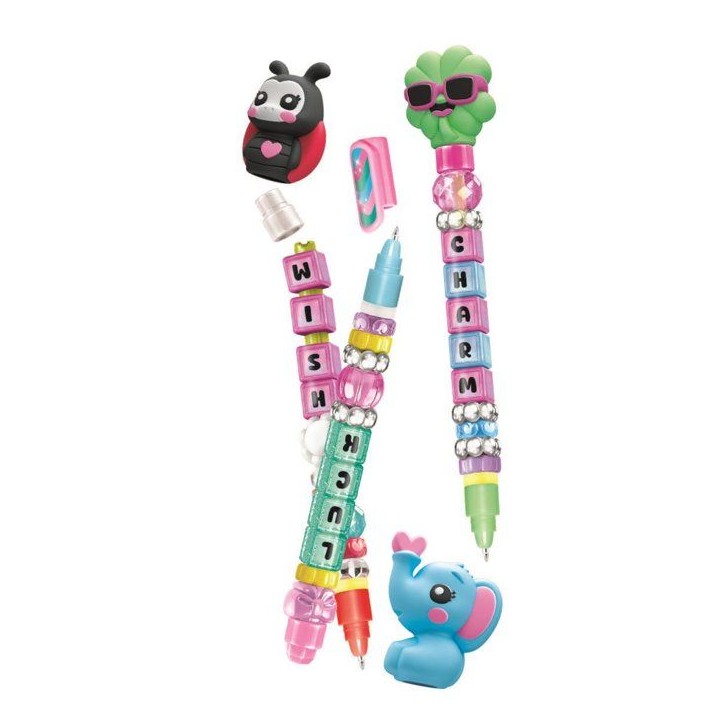 Crée tes Stylos - Clementoni - Mini atelier des Stylos - Coffret Lucky Charms - 3 Stylos inclus et accessoires - Des 6 ans