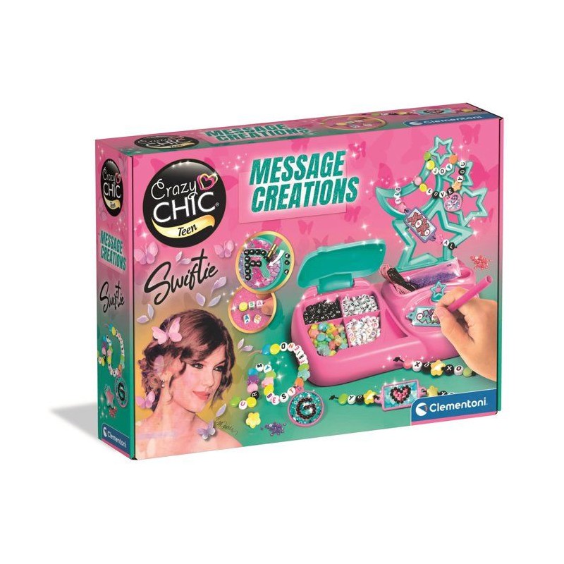 Coffret Bijoux Message Creations Swiftie - Clementoni - Perles, Strass