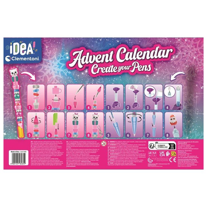 Calendrier de l'avent - Édition Atelier des Stylos - Clementoni - 24 surprises - Stylos et accessoires inclus - Des 6 ans Calendrier de l'avent - Édition Atelier des Stylos - Clementoni - 24 surprises - Stylos et accessoires inclus - Des 6 ans