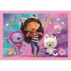 CLEMENTONI - Puzzle 4 en 1 - Gabby's Dollhouse