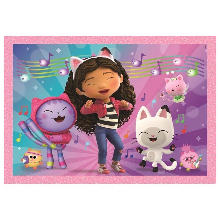 CLEMENTONI - Puzzle 4 en 1 - Gabby's Dollhouse CLEMENTONI - Puzzle 4 en 1 - Gabby's Dollhouse