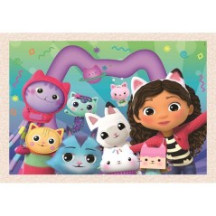 CLEMENTONI - Puzzle 4 en 1 - Gabby's Dollhouse