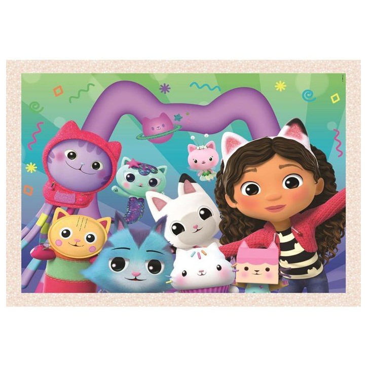 CLEMENTONI - Puzzle 4 en 1 - Gabby's Dollhouse CLEMENTONI - Puzzle 4 en 1 - Gabby's Dollhouse