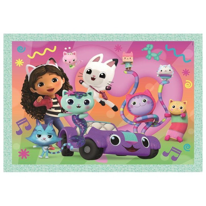 CLEMENTONI - Puzzle 4 en 1 - Gabby's Dollhouse CLEMENTONI - Puzzle 4 en 1 - Gabby's Dollhouse