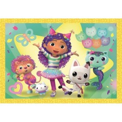 CLEMENTONI - Puzzle 4 en 1 - Gabby's Dollhouse