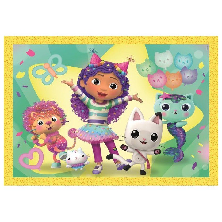 CLEMENTONI - Puzzle 4 en 1 - Gabby's Dollhouse CLEMENTONI - Puzzle 4 en 1 - Gabby's Dollhouse