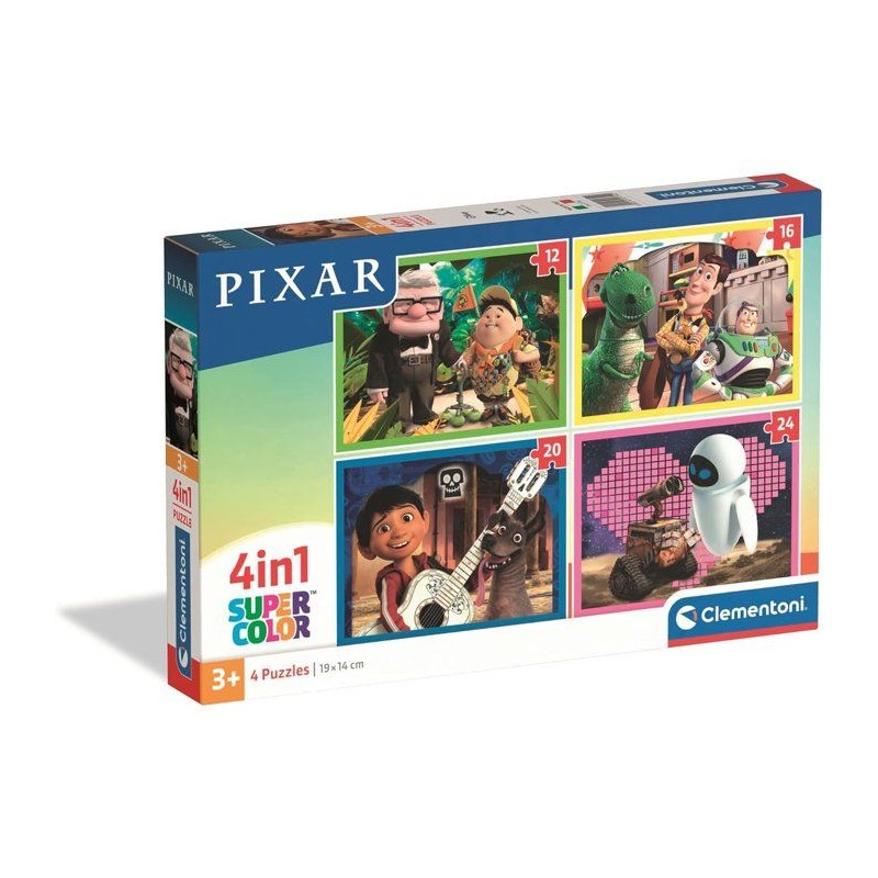 CLEMENTONI - Puzzle 4 en 1 - Pixar