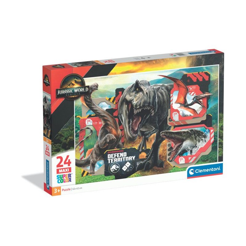 CLEMENTONI - 24 pieces Maxi - Jurassic World