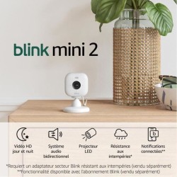 Caméra - BLINK HOME SECURITY - Mini 2 - Systeme 2 caméras - Blanc