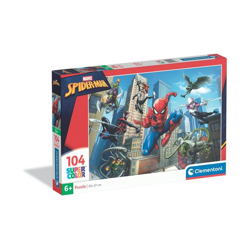 Clementoni - SpiderMan - Puzzles 104 Pieces Super - Puzzle enfant - De