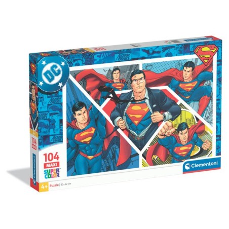 Clementoni - Superman - Puzzles 104 Pieces - Maxi Super Color - Puzzle