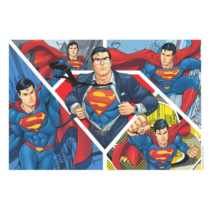 Clementoni - Superman - Puzzles 104 Pieces - Maxi Super Color - Puzzle enfant - Des 4 ans - 45x62cm