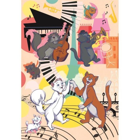 Clementoni - Aristochats - Puzzles 104 Pieces Super - Puzzle enfant - Des 6 ans - 48.5 x 33.3cm