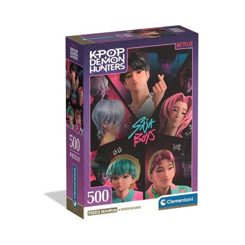 Clementoni - K-Pop Demon Hunters - Puzzle 500 Pieces - Puzzle enfant -