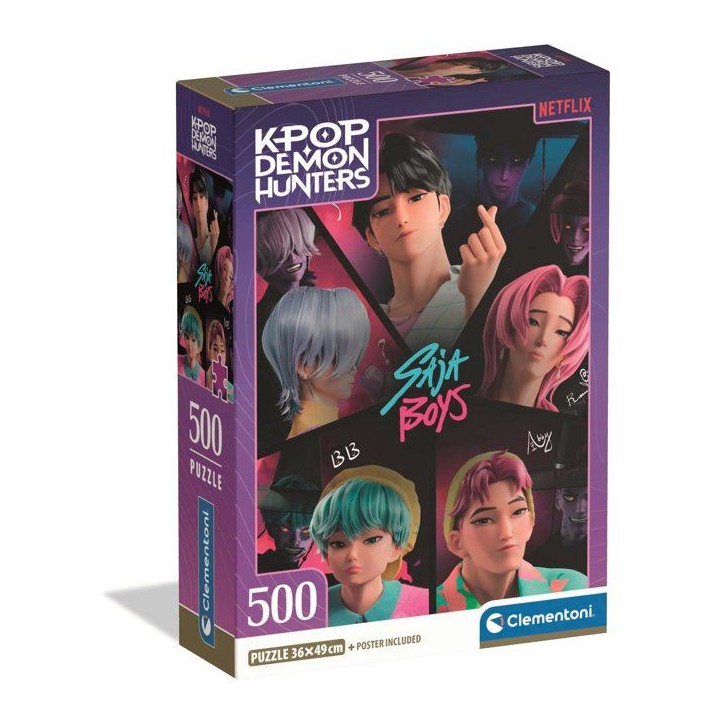 Clementoni - K-Pop Demon Hunters - Puzzle 500 Pieces - Puzzle enfant - Saja Boys - Des 8 ans - Netflix Clementoni - K-Pop Demon Hunters - Puzzle 500 Pieces - Puzzle enfant - Saja Boys - Des 8 ans - Netflix