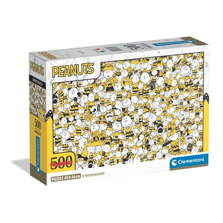 CLEMENTONI - Compact 500 pieces - Impossible Snoopy CLEMENTONI - Compact 500 pieces - Impossible Snoopy