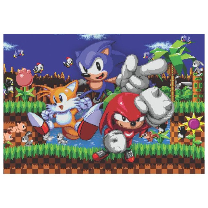 CLEMENTONI - Cube 500 pieces - Sonic CLEMENTONI - Cube 500 pieces - Sonic