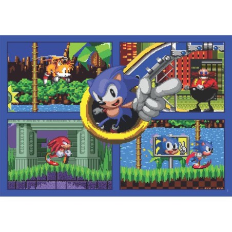CLEMENTONI - Cube 500 pieces - Sonic