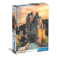 CLEMENTONI - Compact 1000 pieces - Golden Hour at Eltz Castle
