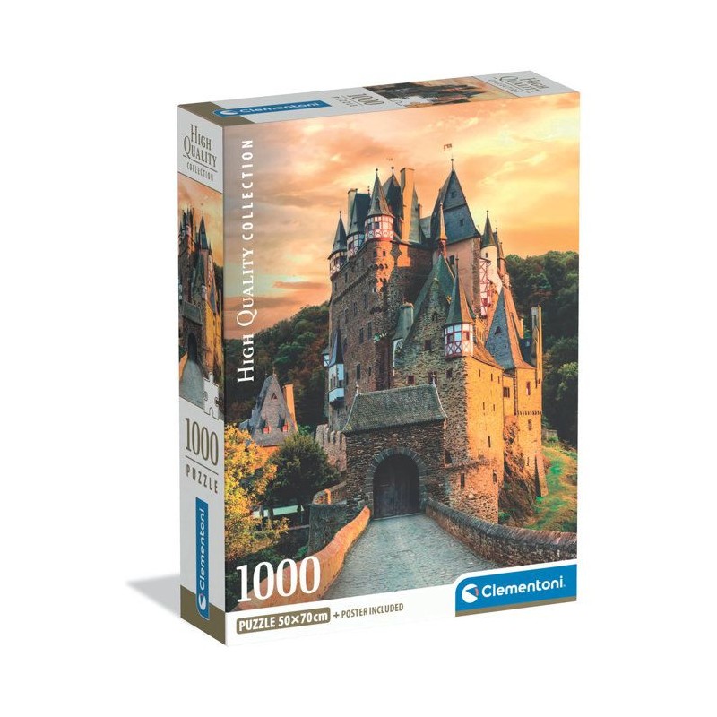 CLEMENTONI - Compact 1000 pieces - Golden Hour at Eltz Castle