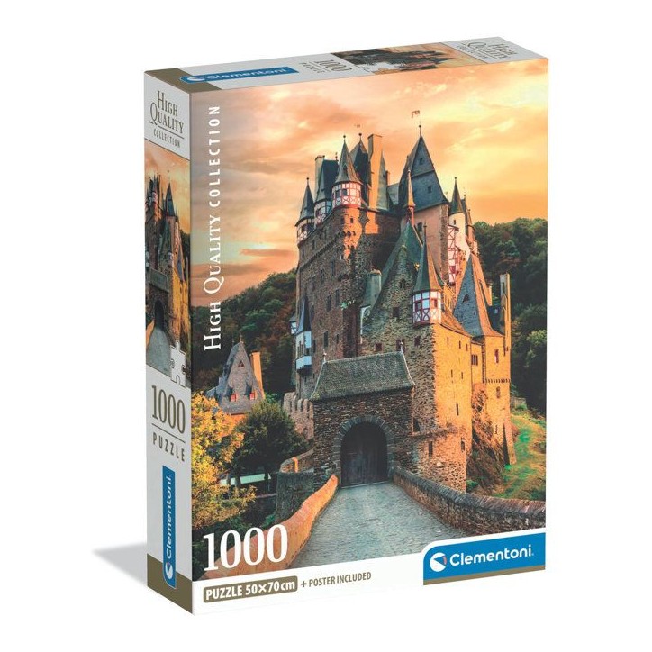 CLEMENTONI - Compact 1000 pieces - Golden Hour at Eltz Castle CLEMENTONI - Compact 1000 pieces - Golden Hour at Eltz Castle
