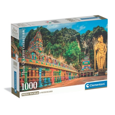 CLEMENTONI - Compact 1000 pieces - Painted Batu Caves