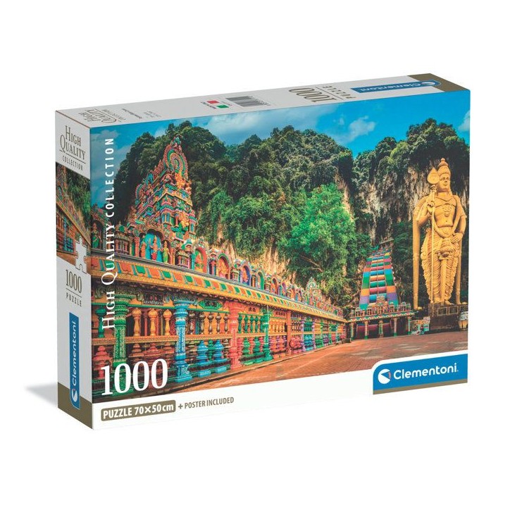 CLEMENTONI - Compact 1000 pieces - Painted Batu Caves CLEMENTONI - Compact 1000 pieces - Painted Batu Caves