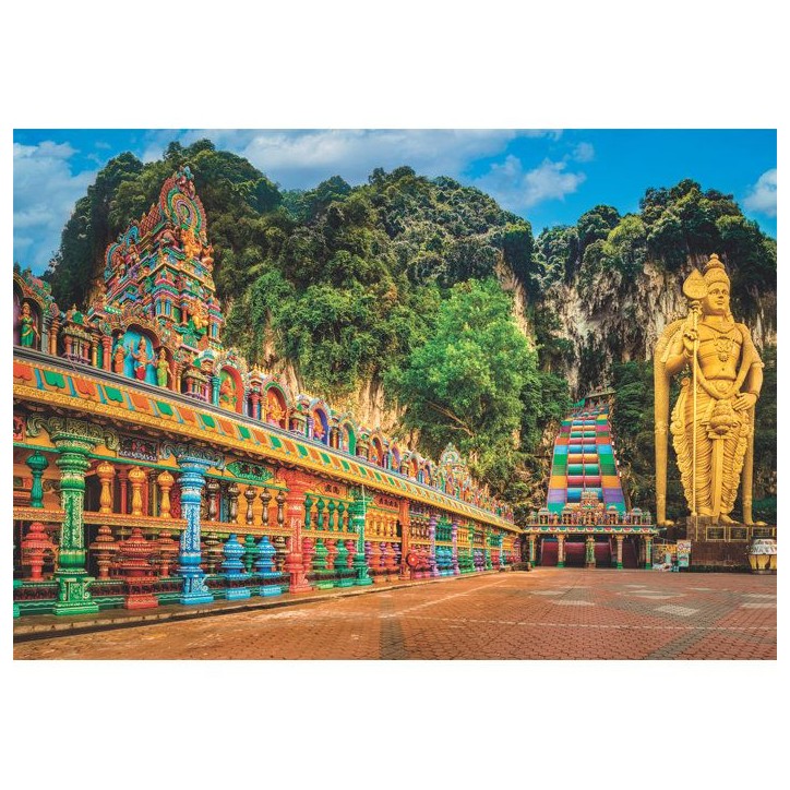 CLEMENTONI - Compact 1000 pieces - Painted Batu Caves CLEMENTONI - Compact 1000 pieces - Painted Batu Caves