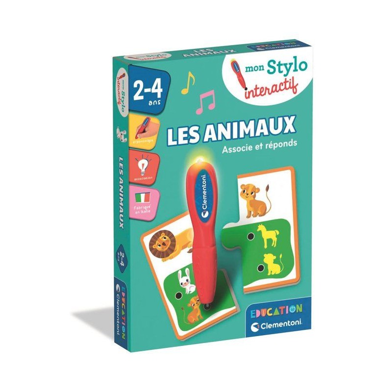 Mon stylo interactif - Les animaux - Jeu éducatif - Clementoni - Des