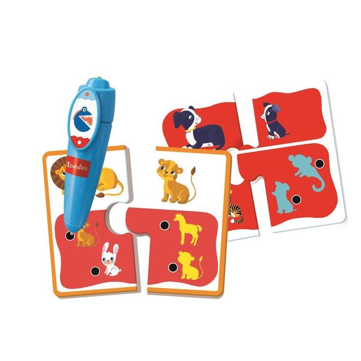 Mon stylo interactif - Les animaux - Jeu éducatif - Clementoni - Des 2 ans - Apprends en autonomie avec le stylo intéractif