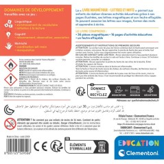 CLEMENTONI - Livre magnétique - Lettres et mots
