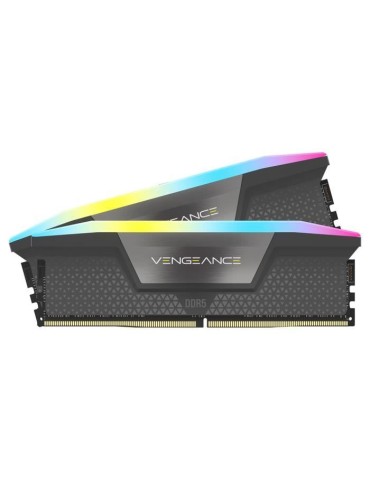 Mémoire RAM - CORSAIR - Vengeance RGB DDR5 RAM 64Go (2x32Go) 6000MHz CL30 AMD Expo Compatible iCUE - Gris (CMH64GX5M2B6000Z30)