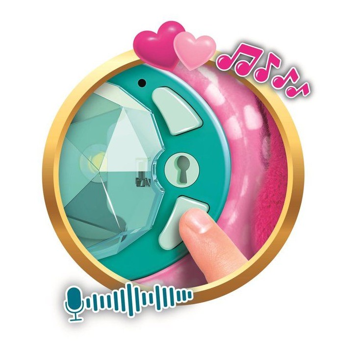 Emy - Ma peluche a secrets - Clementoni - Univers tendre et magique - Enregistre jusqu'a 5 messages - Des 4 ans