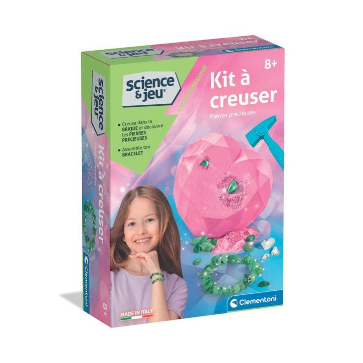 Kit a creuser - Pierres précieuses - Clementoni - Science & Jeu - Jeux Scientifiques