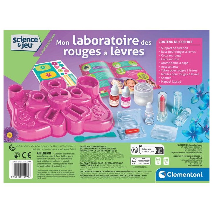 Mon laboratoire des rouges a levres - Clementoni - Science & Jeu - Jeux Scientifiques
